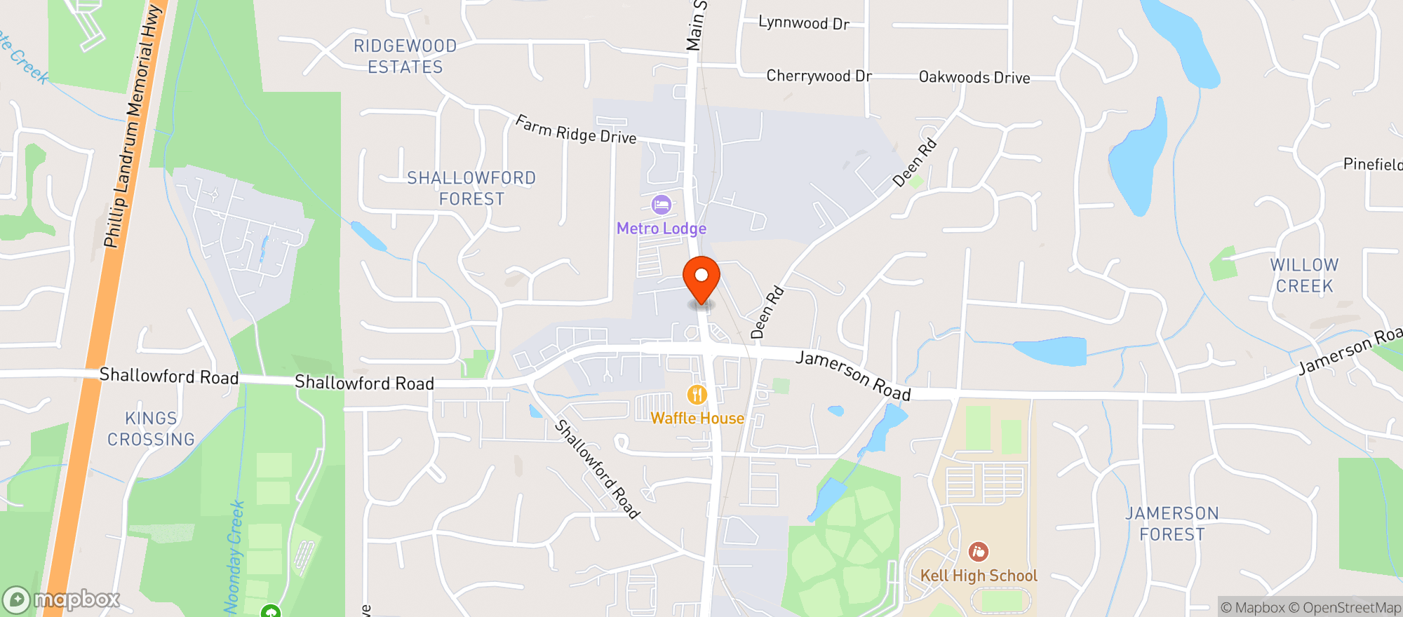 Map showing Charlies Beer & Wine