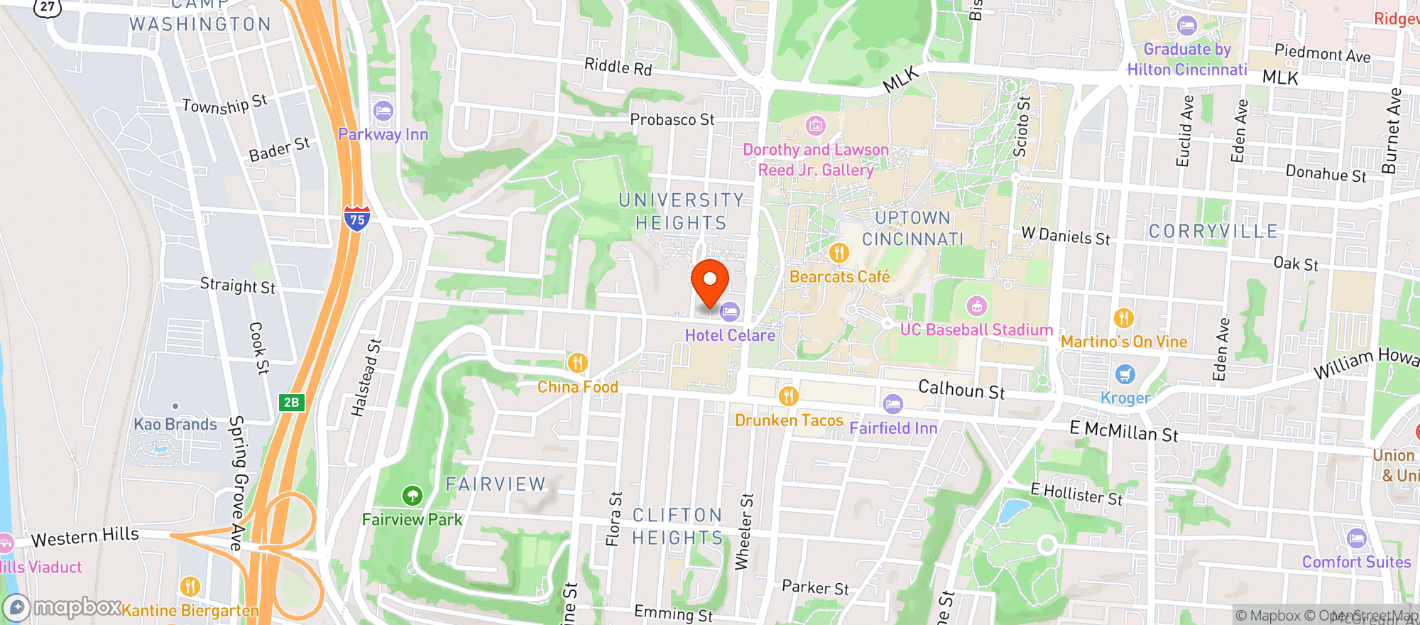 Map showing Cap City Diner Fine Diner And Bar