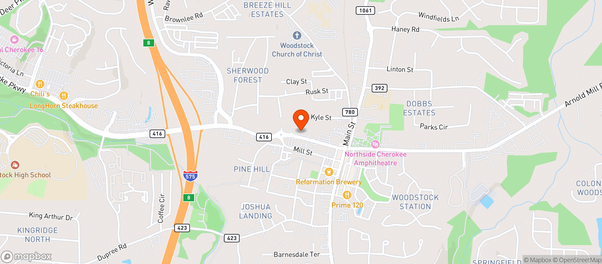 Map showing Maxwells Cigar Bar