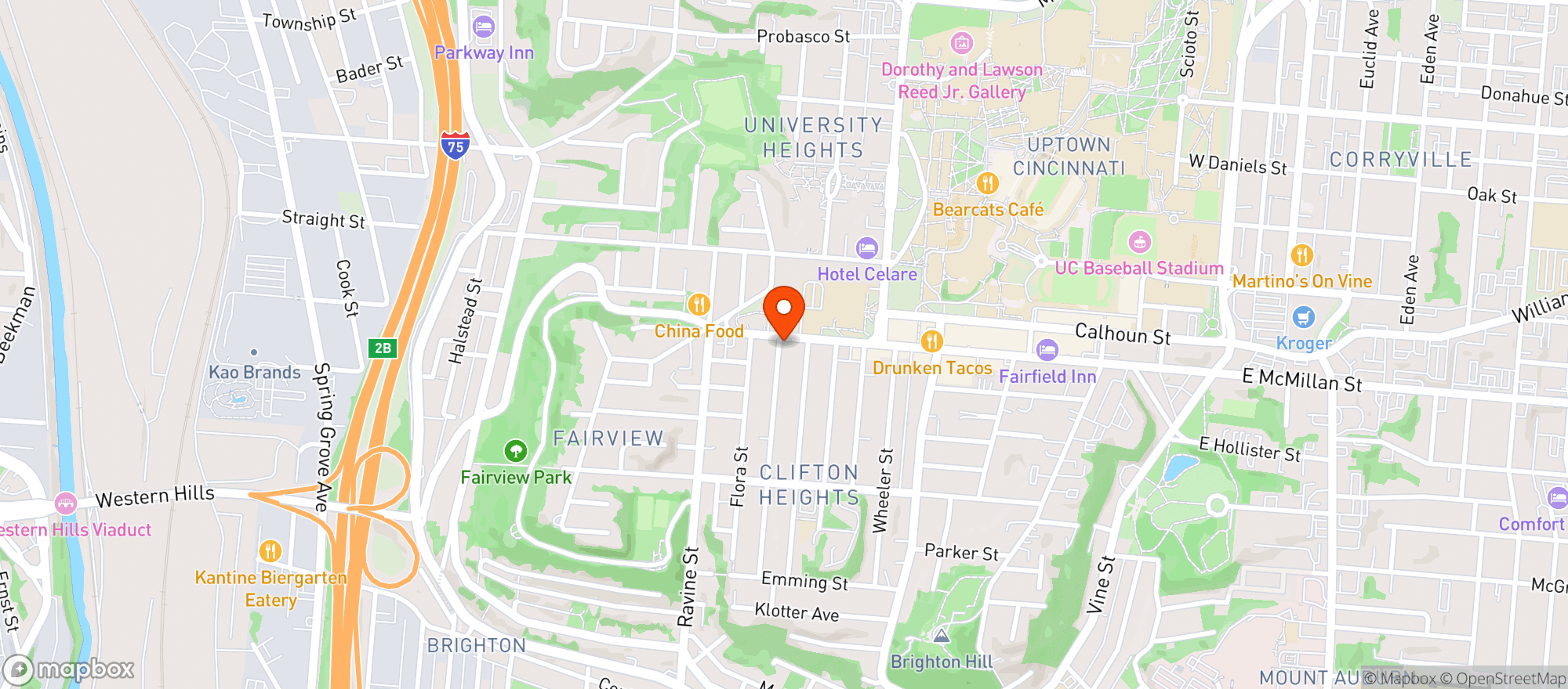 Map showing Joey S Deli