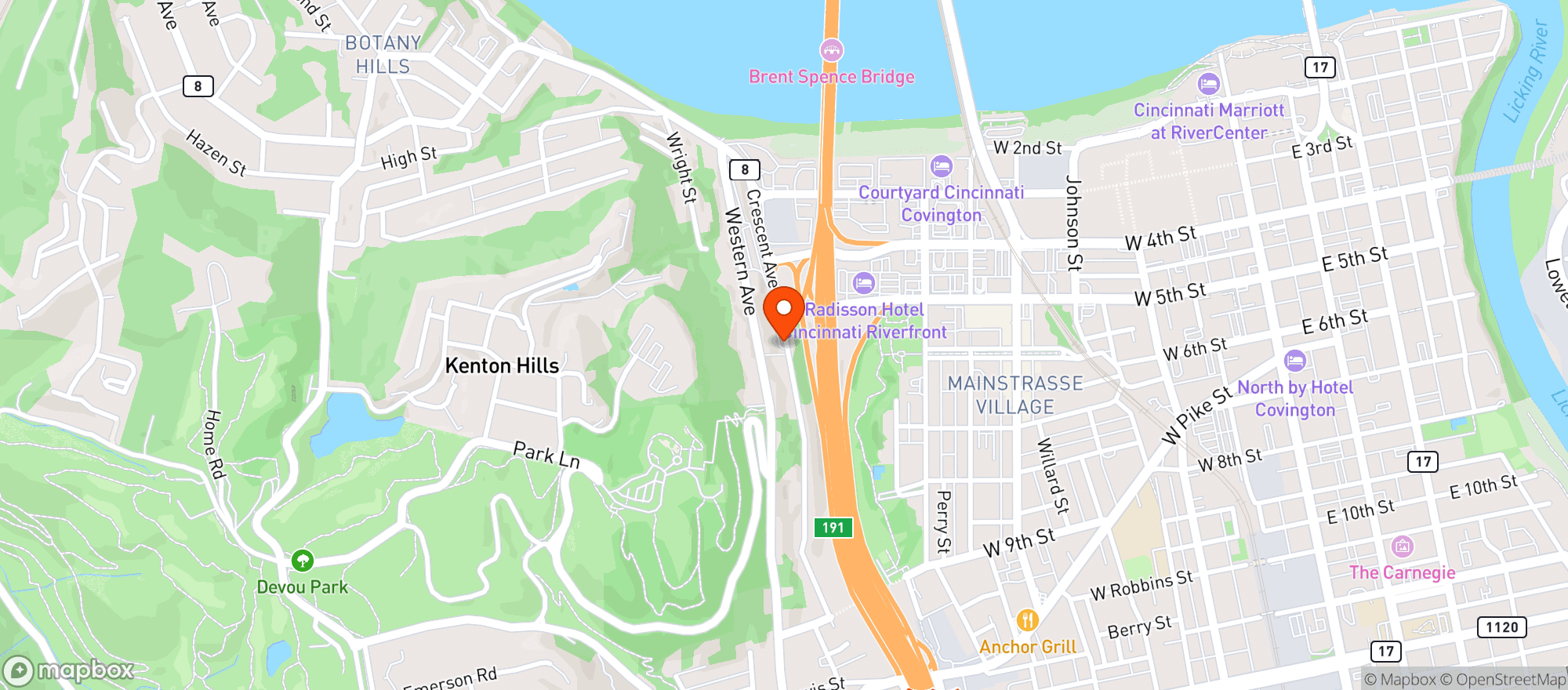 Map showing Liquor City Uncorked