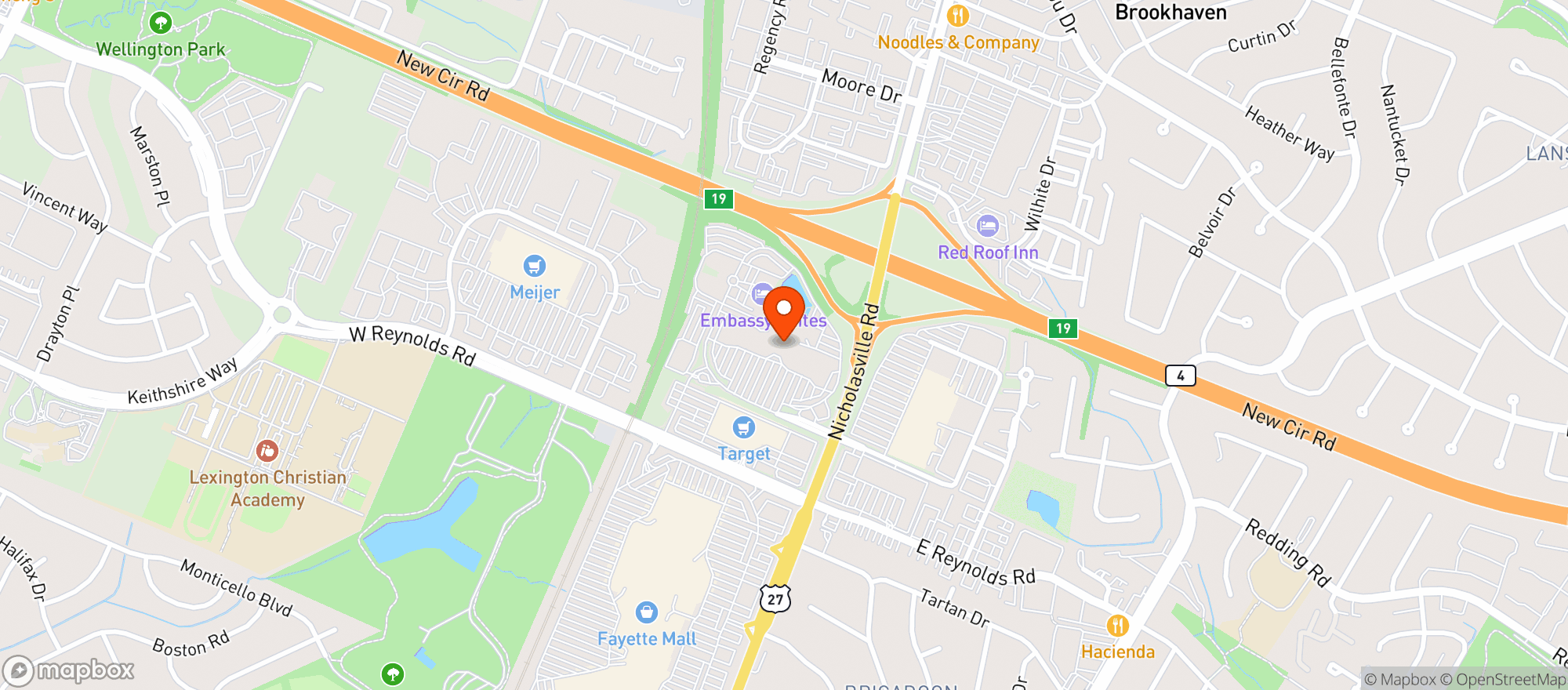 Map showing Total Wine - Lexington Green