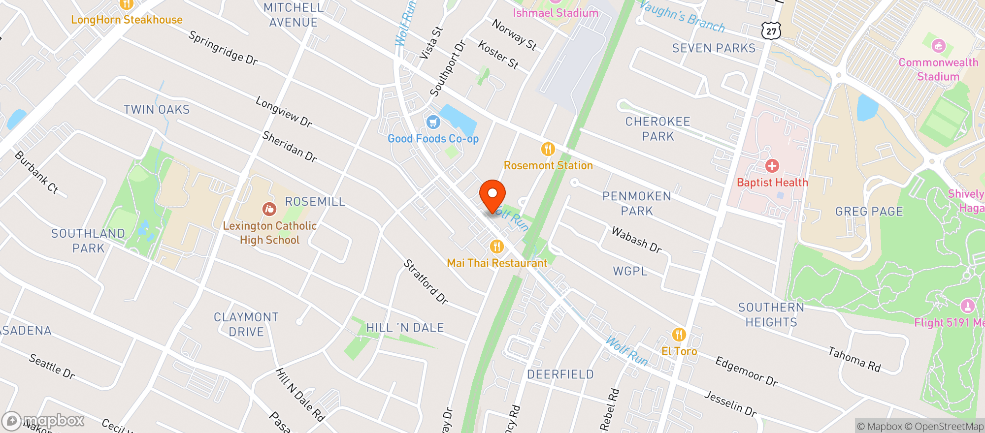 Map showing Vine & Branch