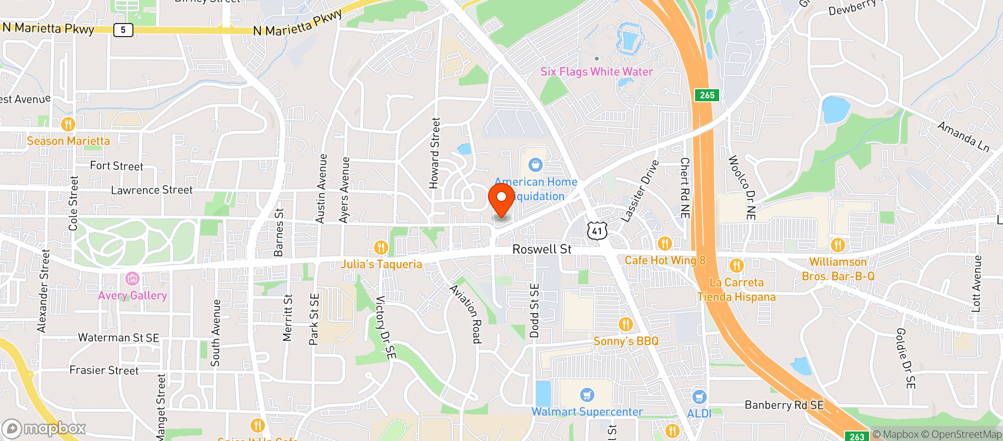 Map showing American Legion - Gresham