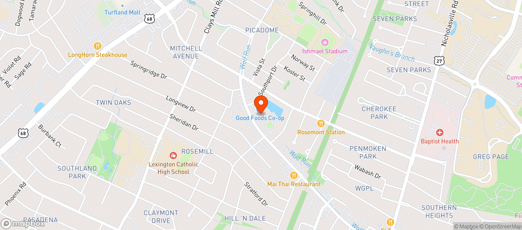 Map showing Good Foods Co-op