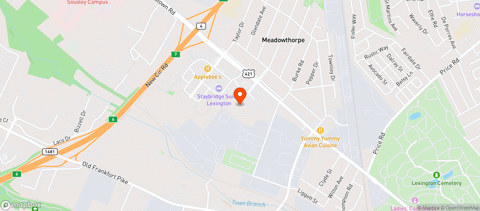 Map showing Kroger