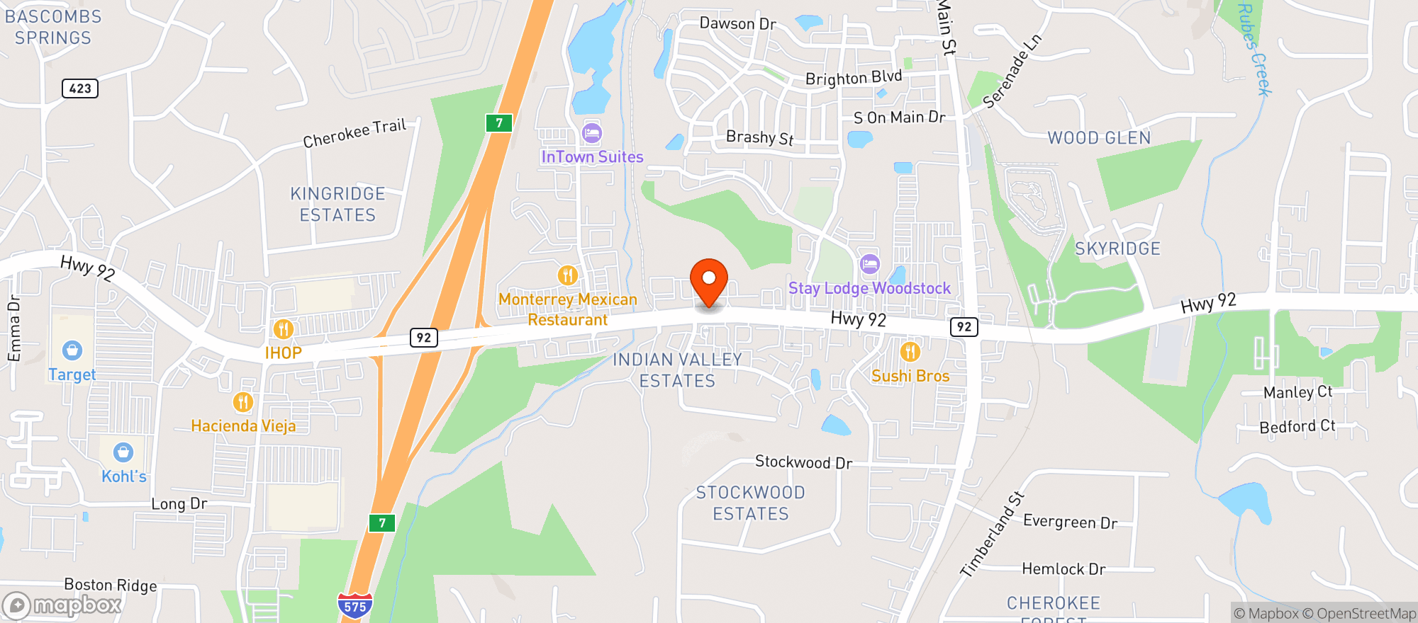 Map showing Quiktrip