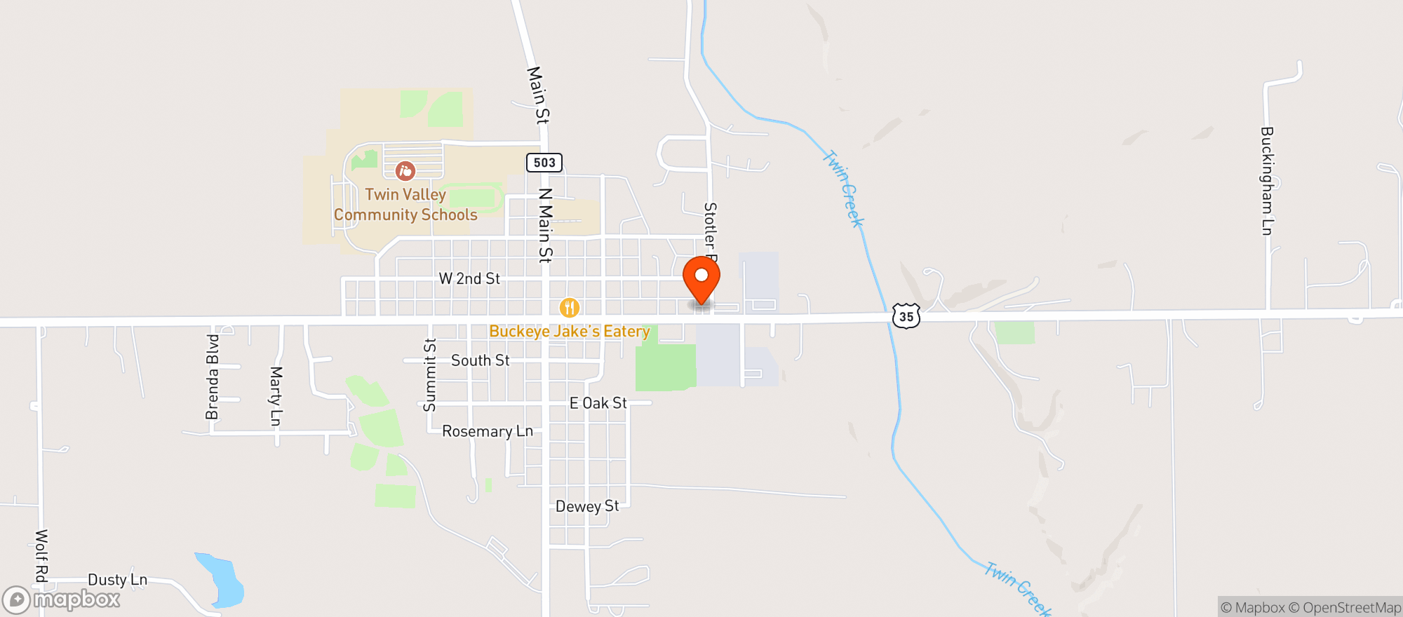 Map showing Gas Mart