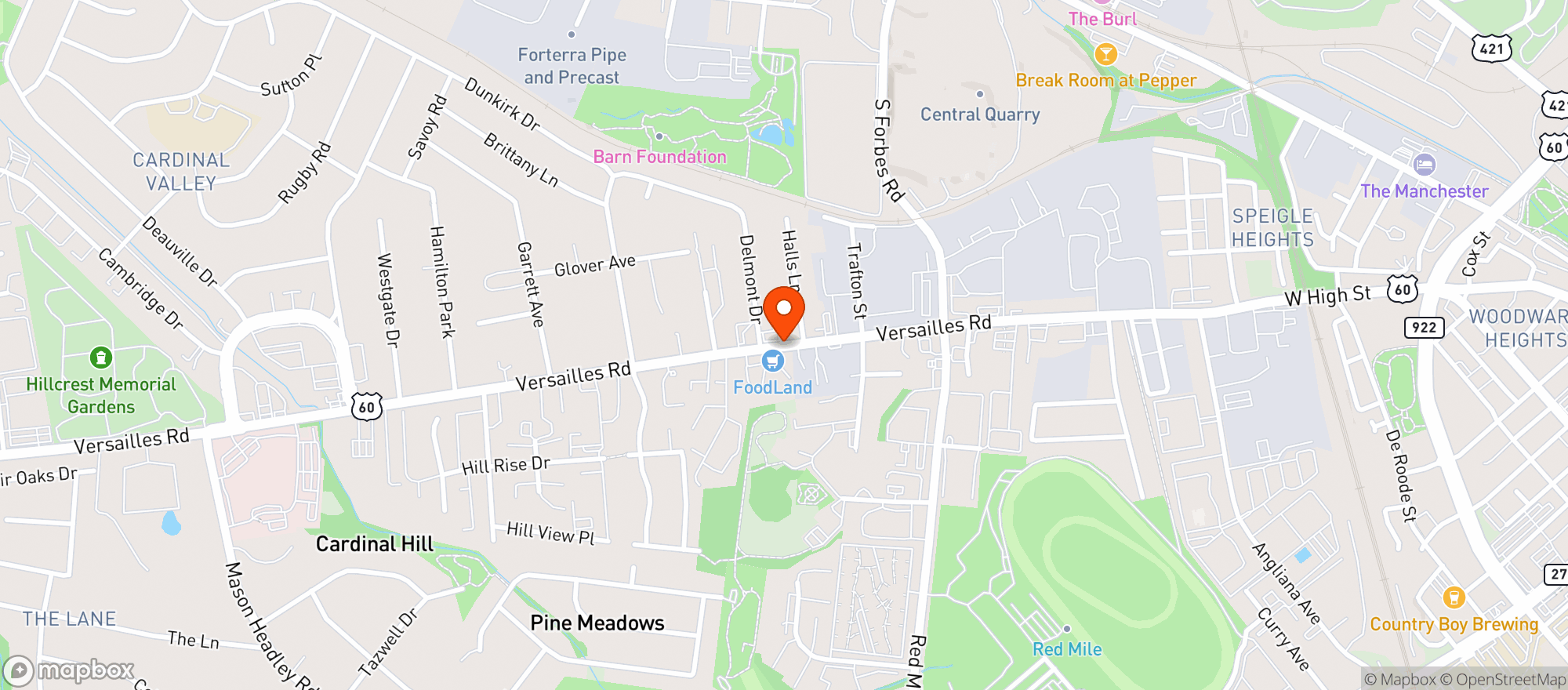 Map showing Clarks Pump N Shop