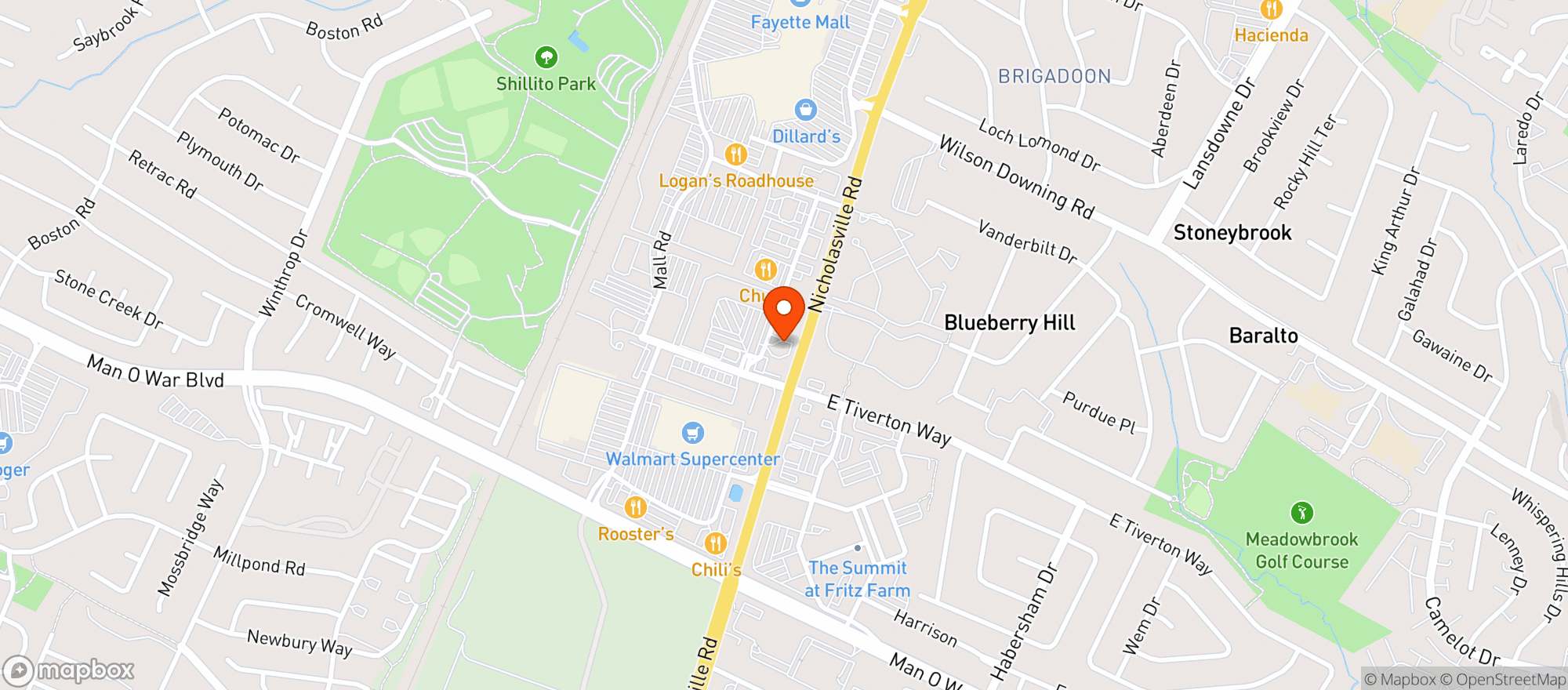Map showing Vitamin Shoppe - Lexington