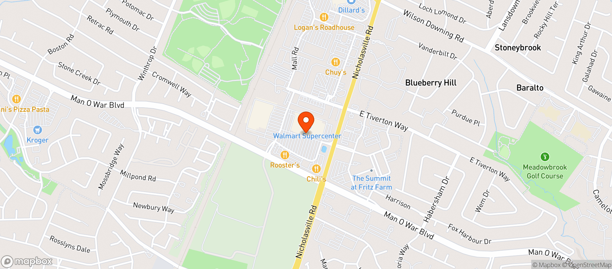 Map showing Walmart Supercenter