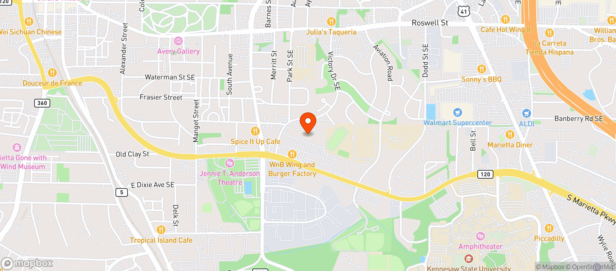 Map showing Food Depot #27