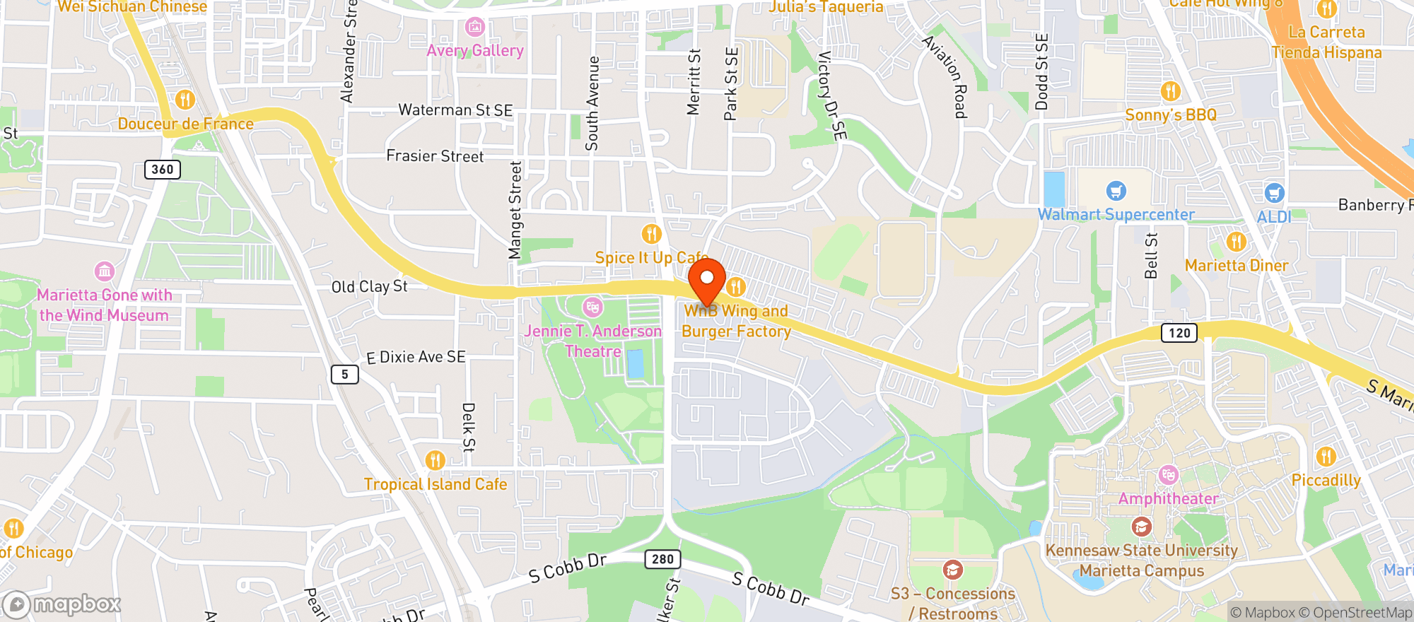 Map showing Quiktrip