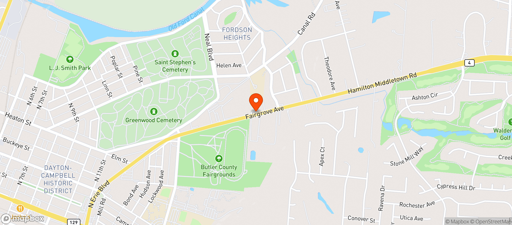 Map showing Fill N Sip Mart