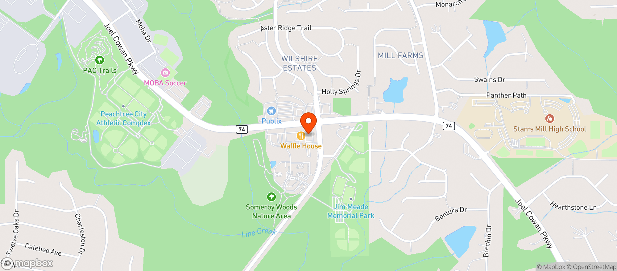 Map showing Shell Food Mart (ptc)