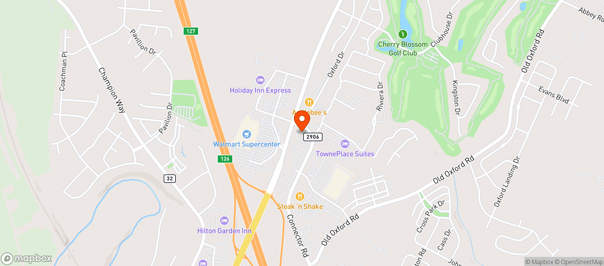 Map showing Clarks Pump N Shop