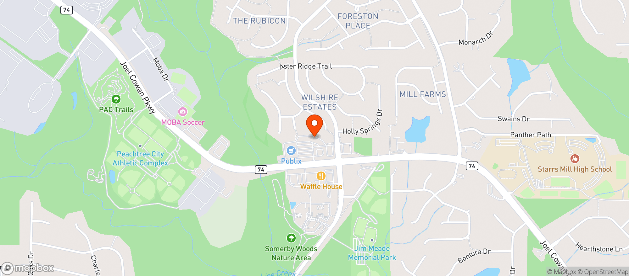 Map showing Publix Super Market #799