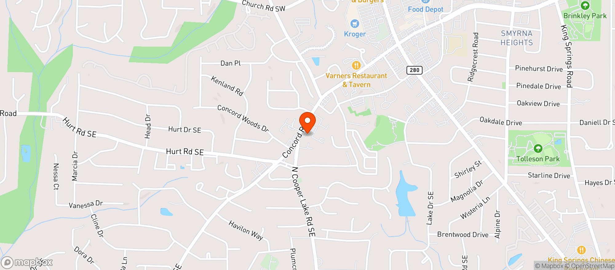 Map showing Citgo Quick Food Mart