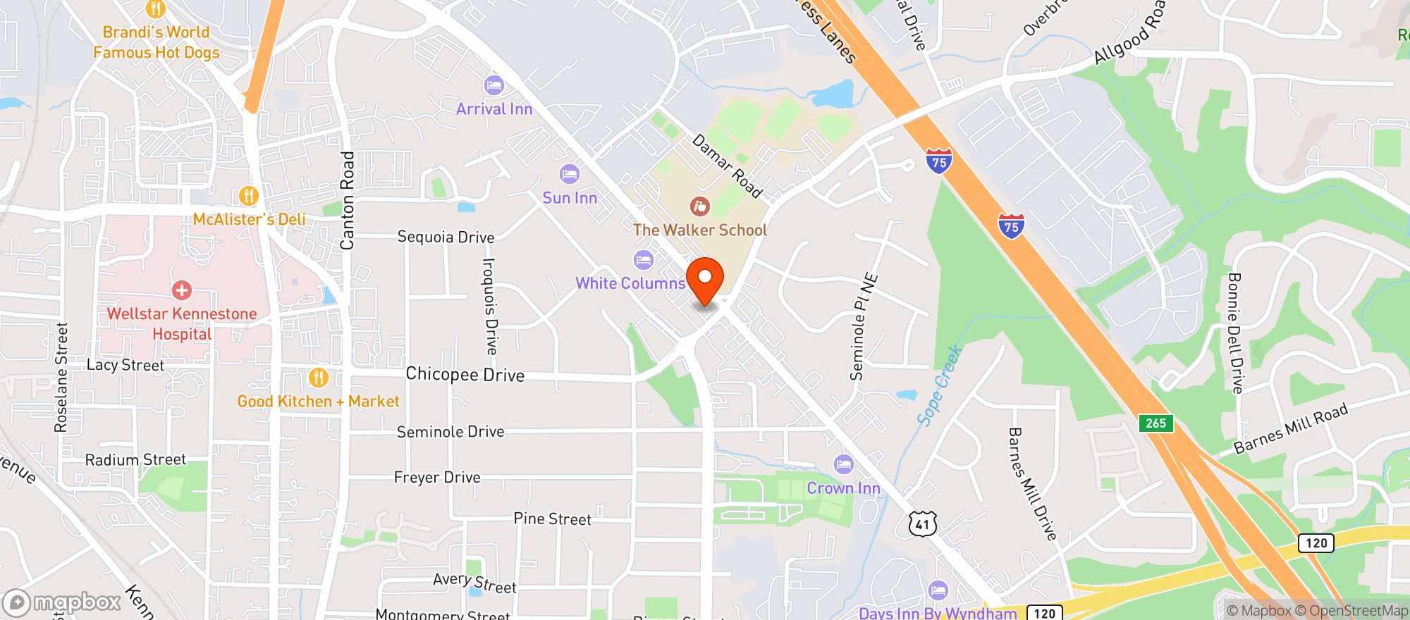 Map showing Quiktrip #815