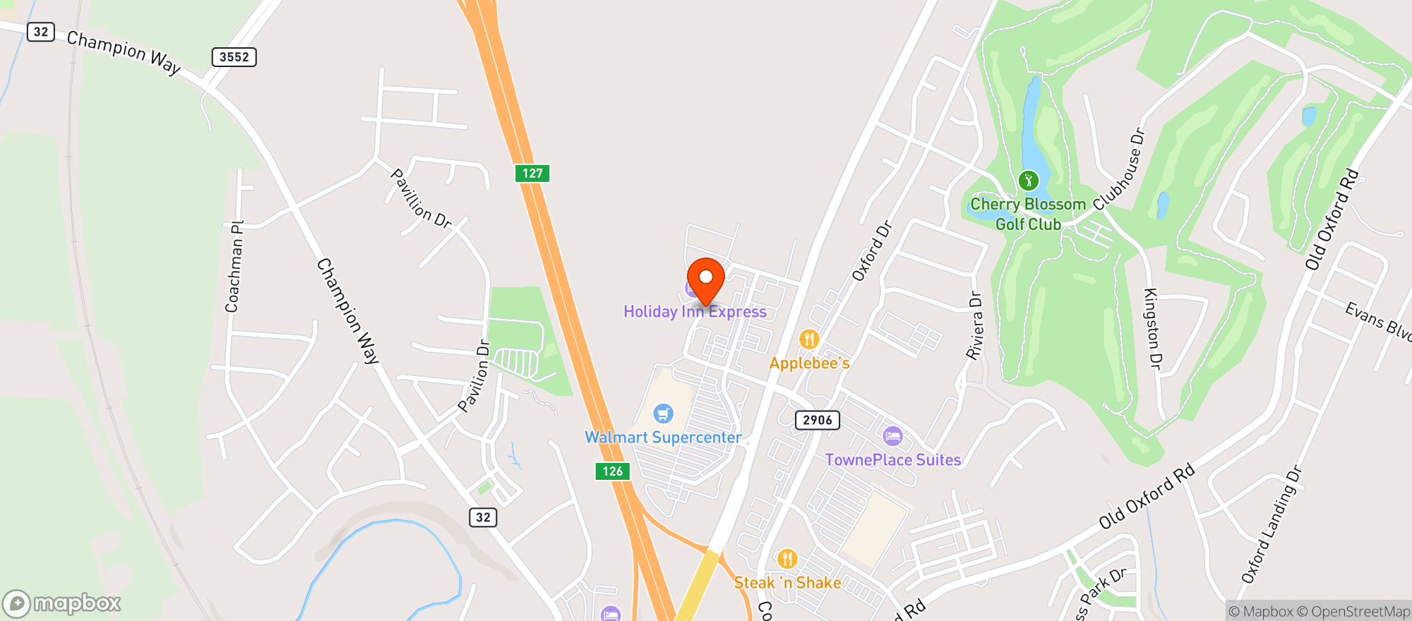 Map showing Walmart Supercenter