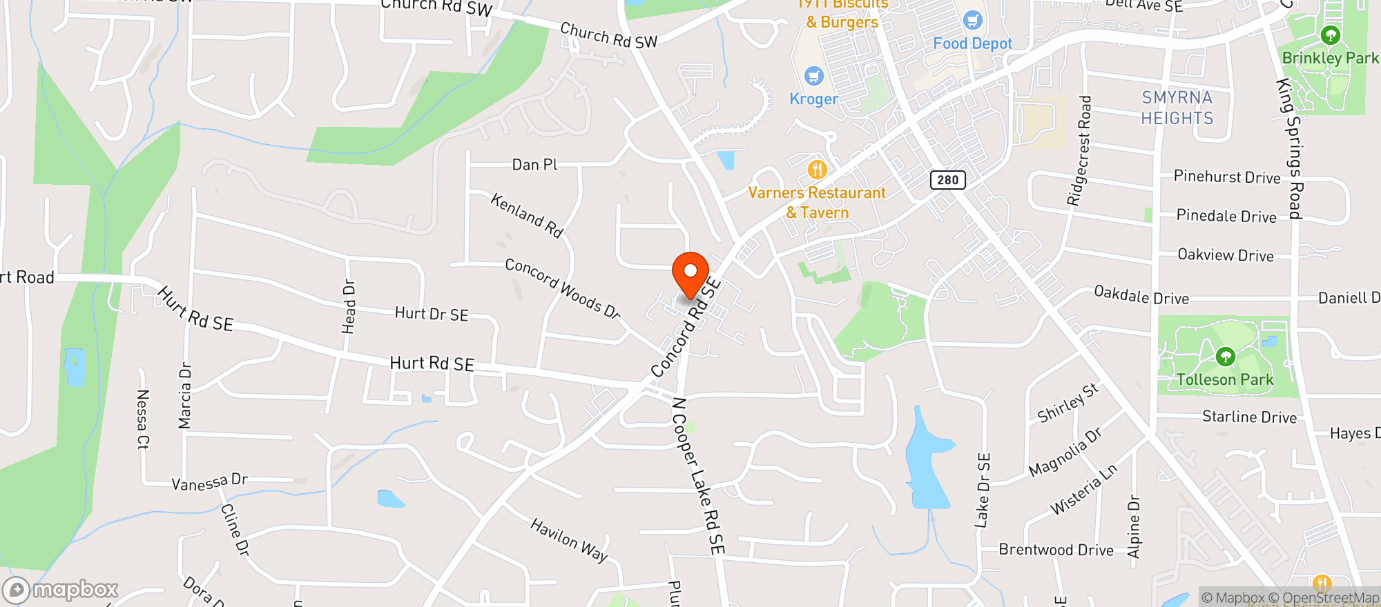 Map showing One Luv Smoke 'n Vape