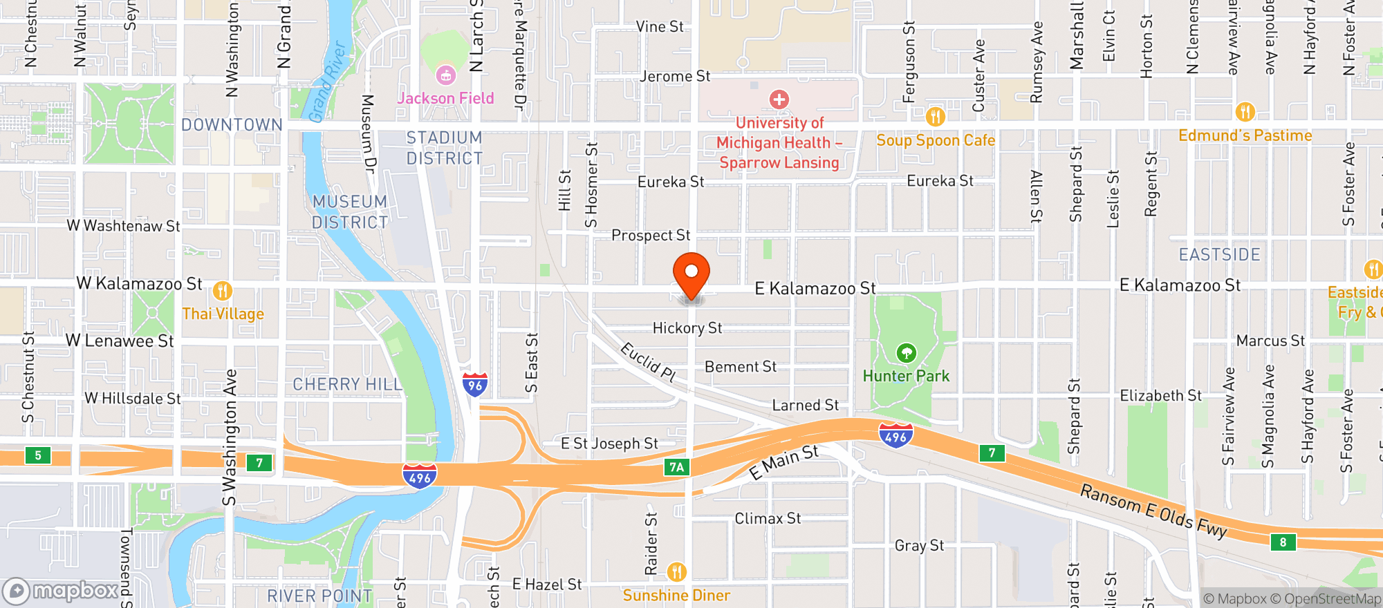 Map showing Quality Dairy Store