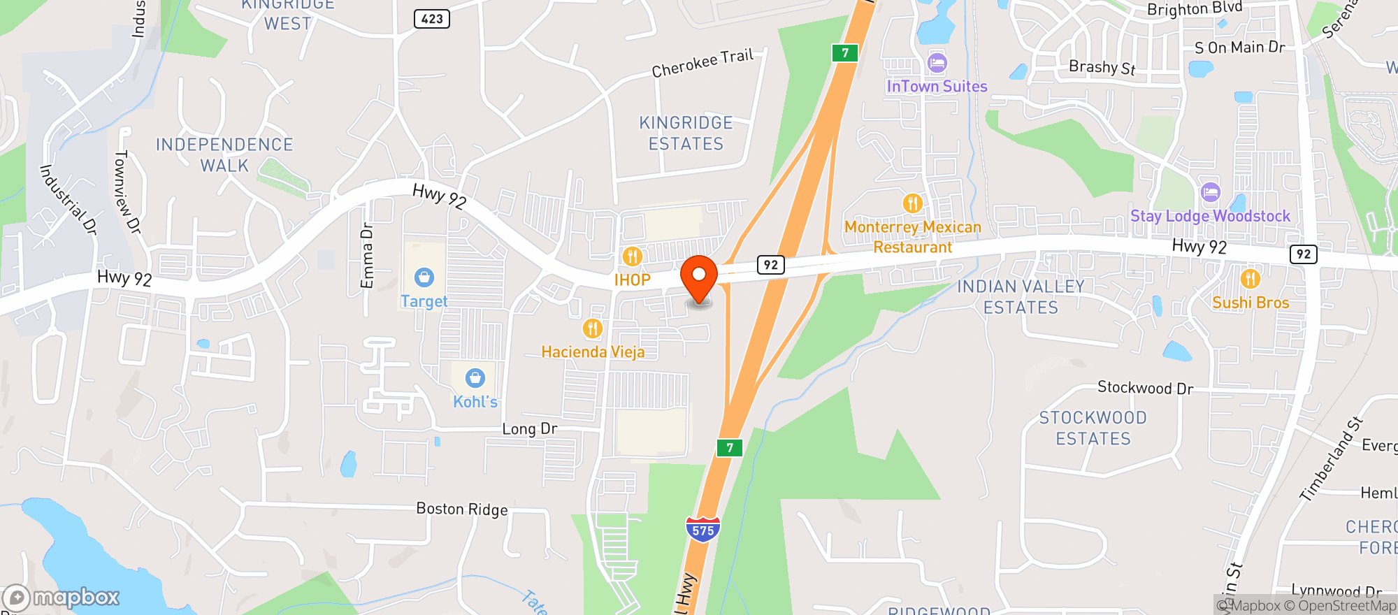 Map showing Khan Food Mart 2