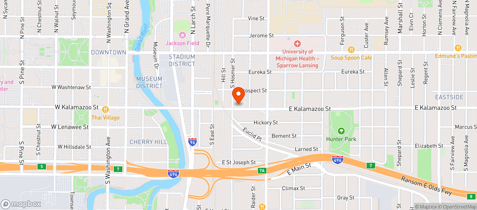 Map showing Arts Bar