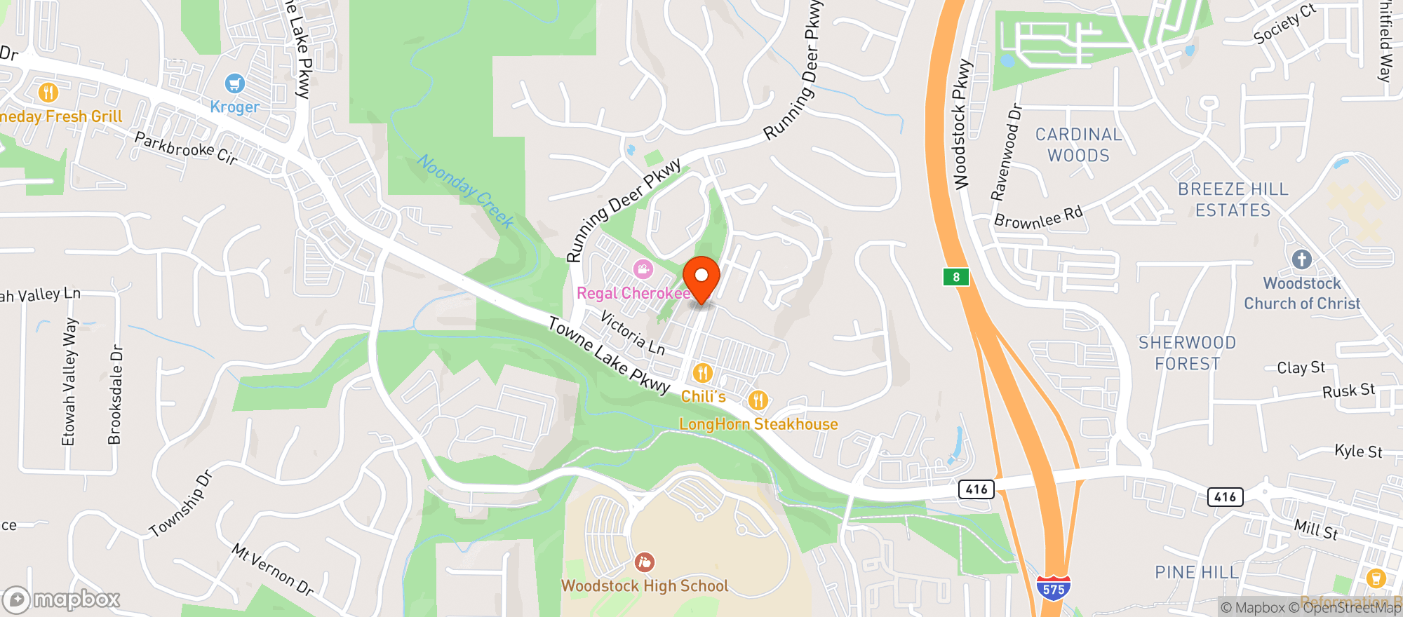 Map showing La Parrilla Mexican Restaurant