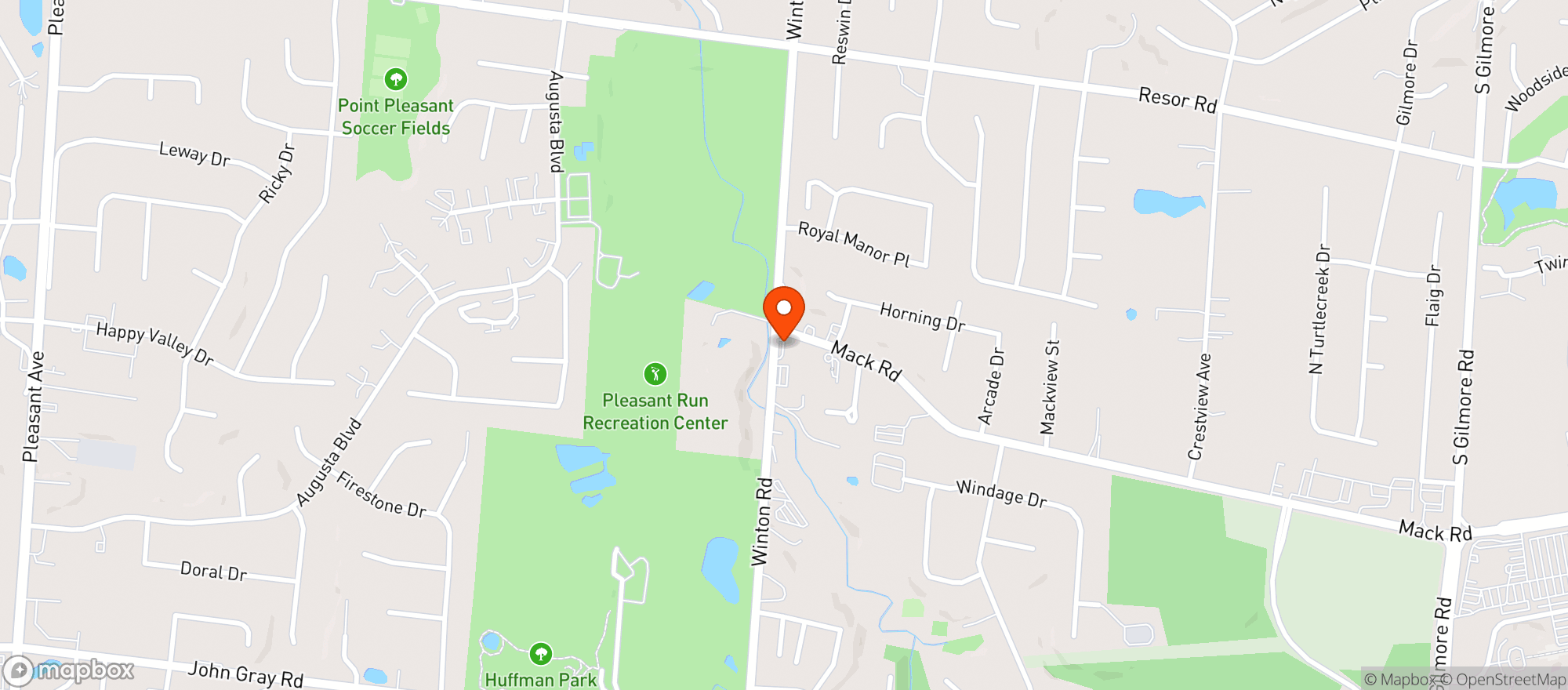 Map showing Jay's Food Mart