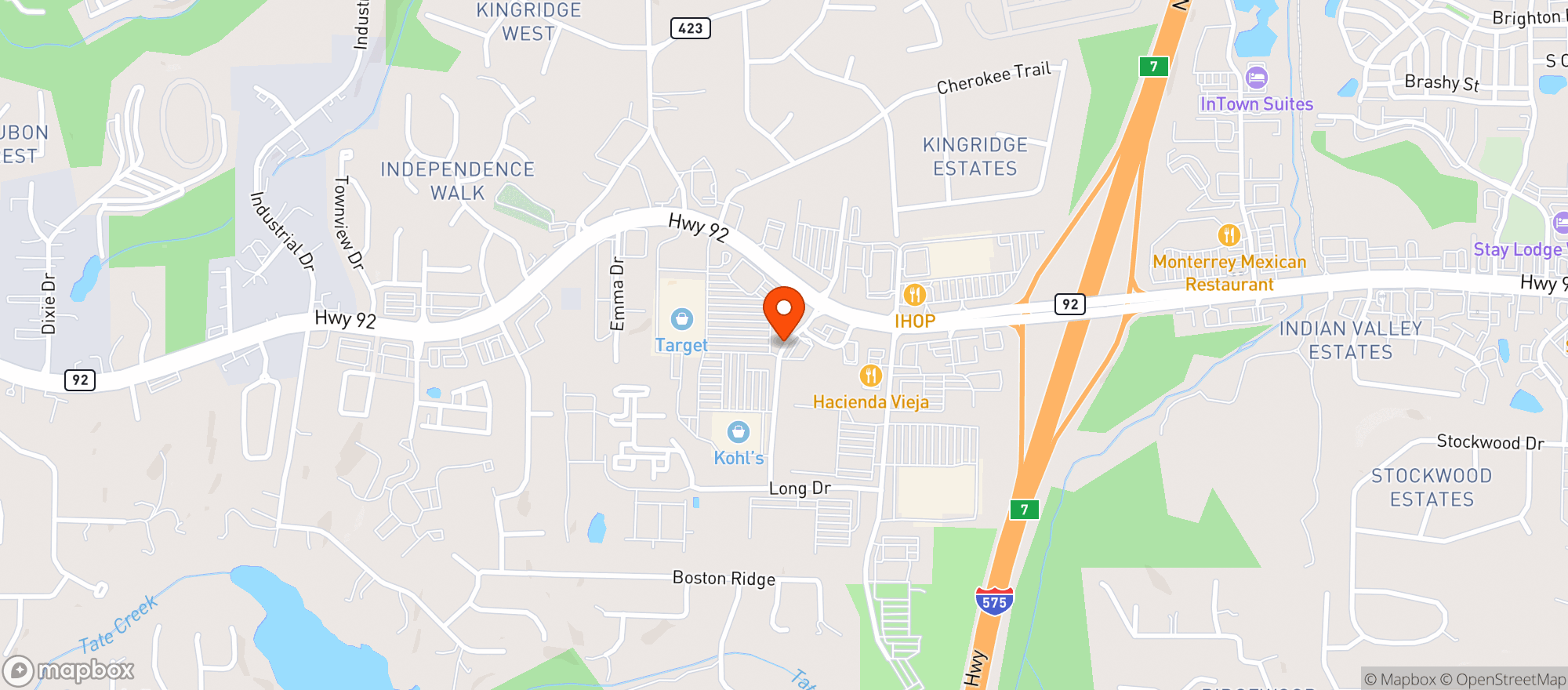 Map showing Supertarget