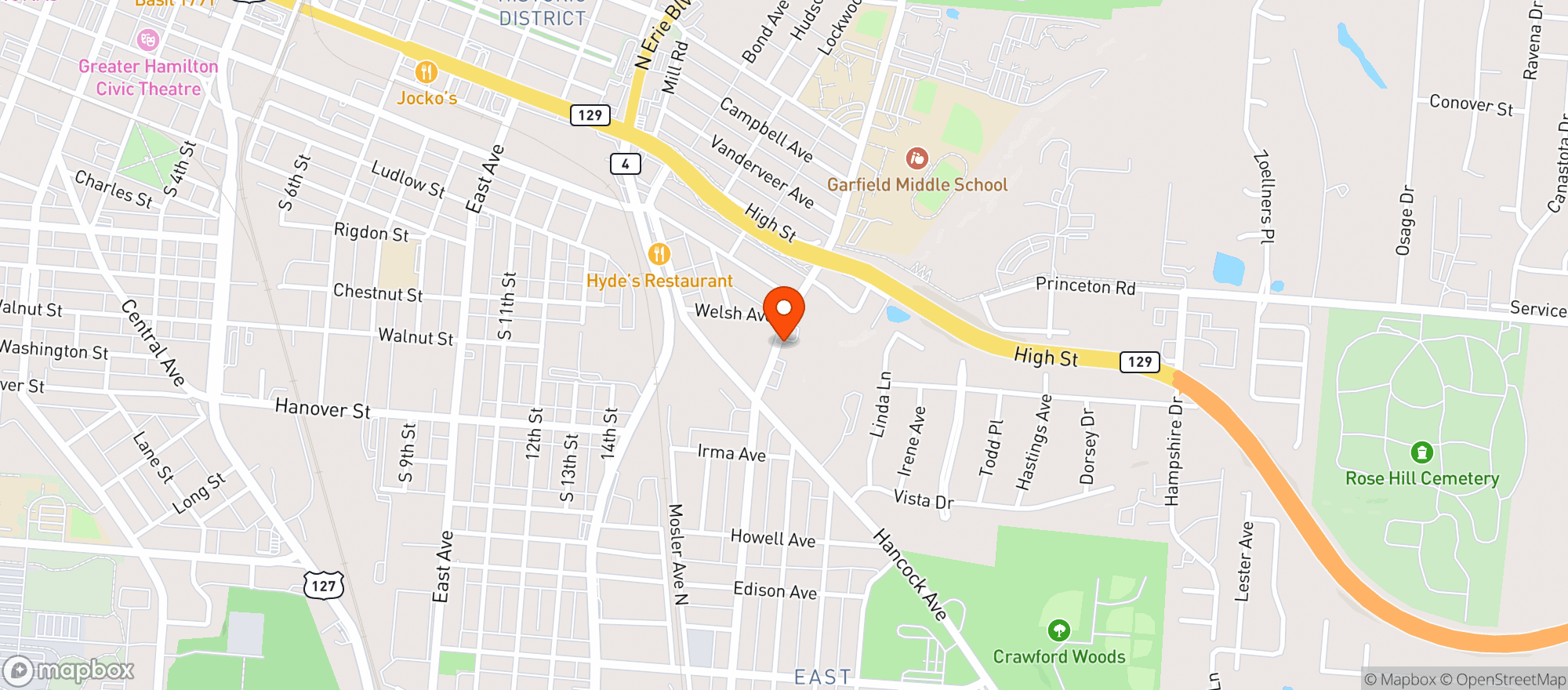 Map showing Fair Food Mart