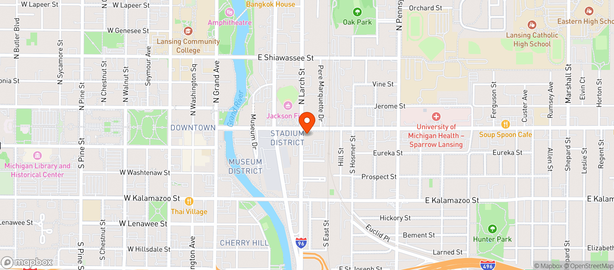 Map showing Meijer