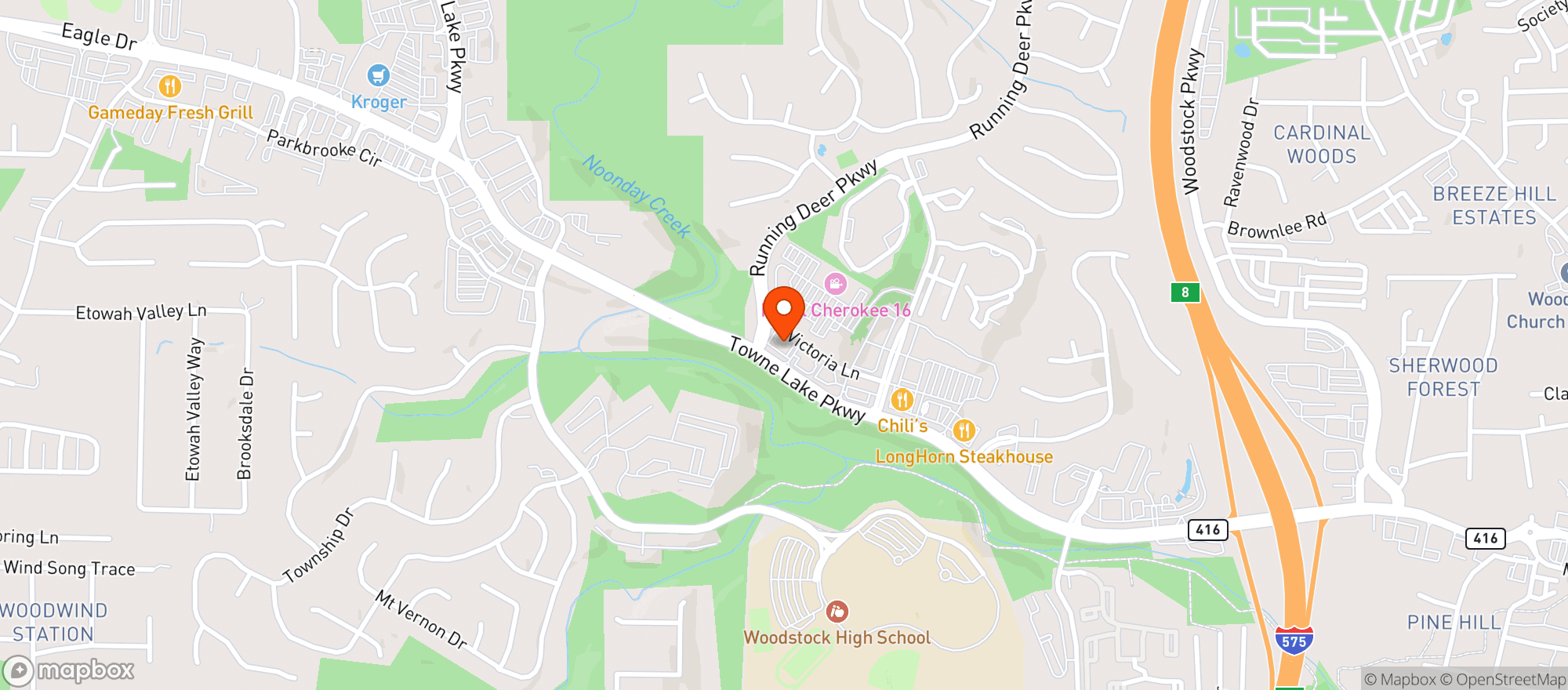 Map showing Cvs