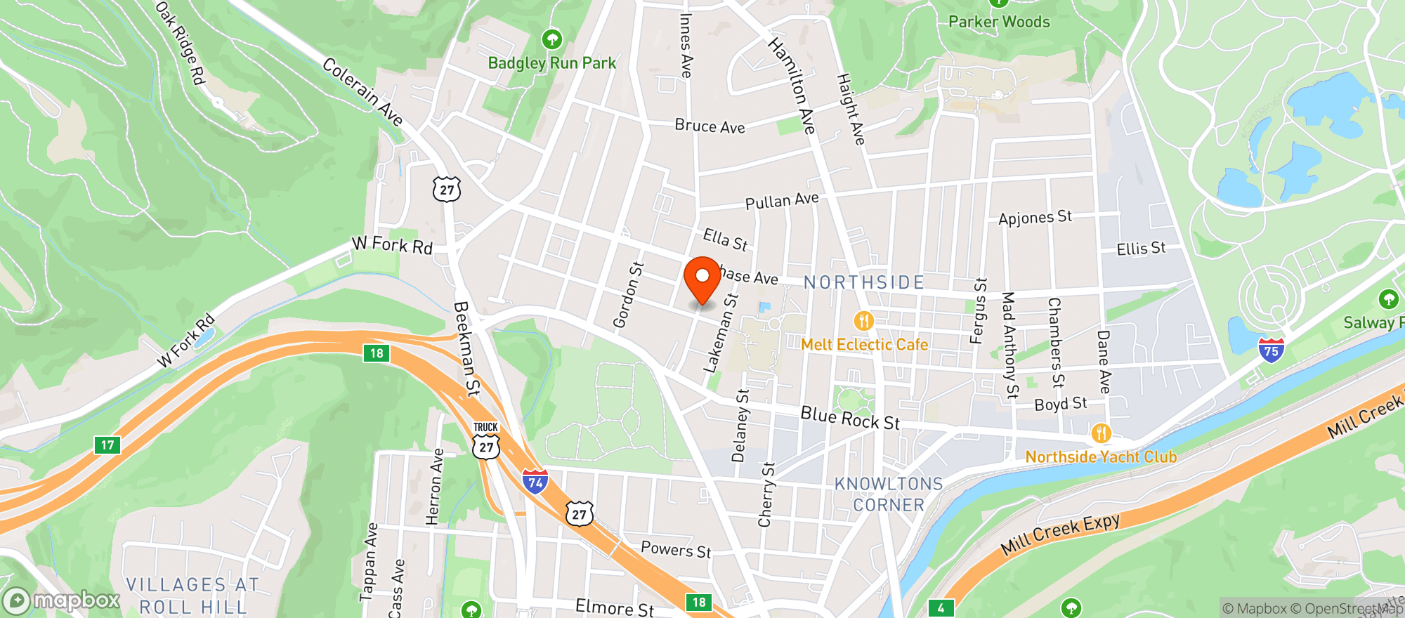 Map showing C&d Cafe