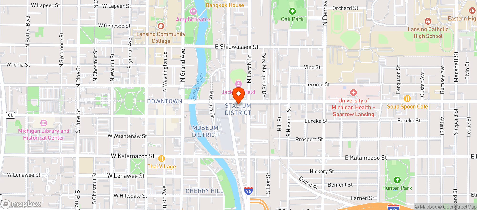 Map showing Sidecar Slider Bar