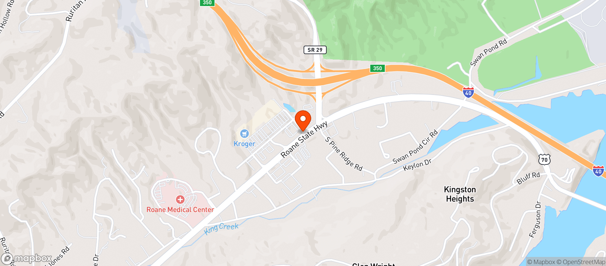 Map showing Kroger Store