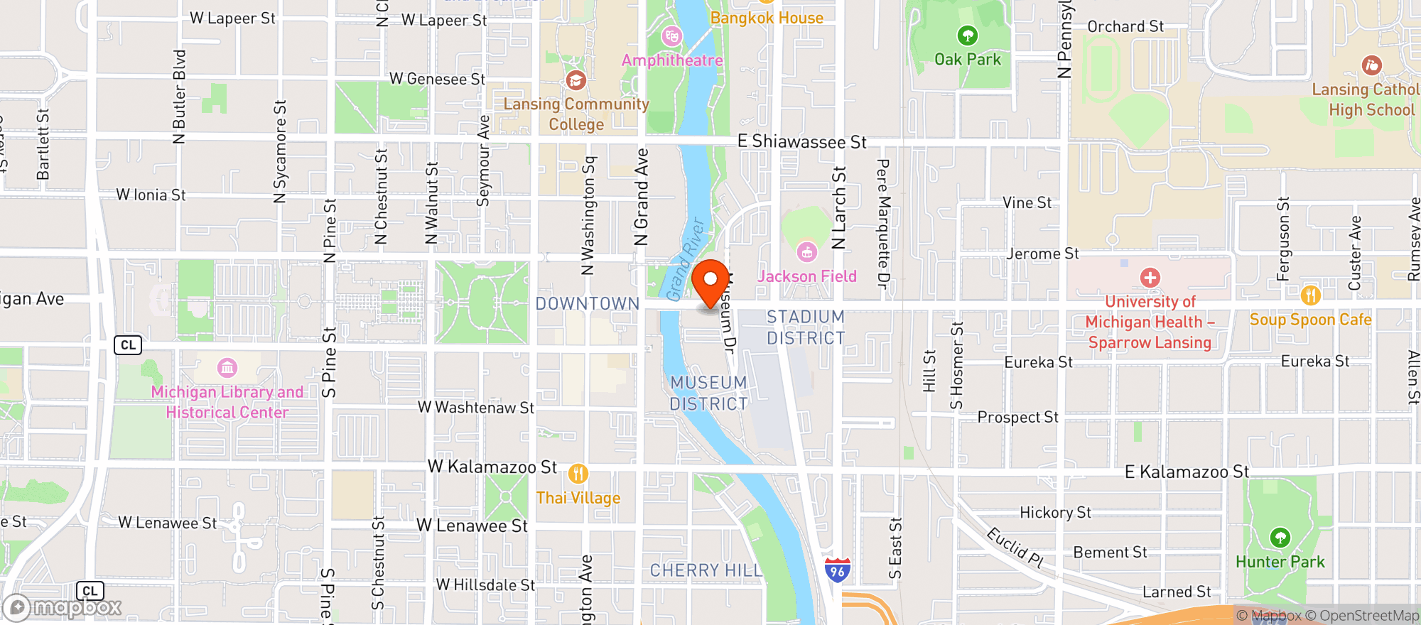 Map showing Bowdies Chophouse