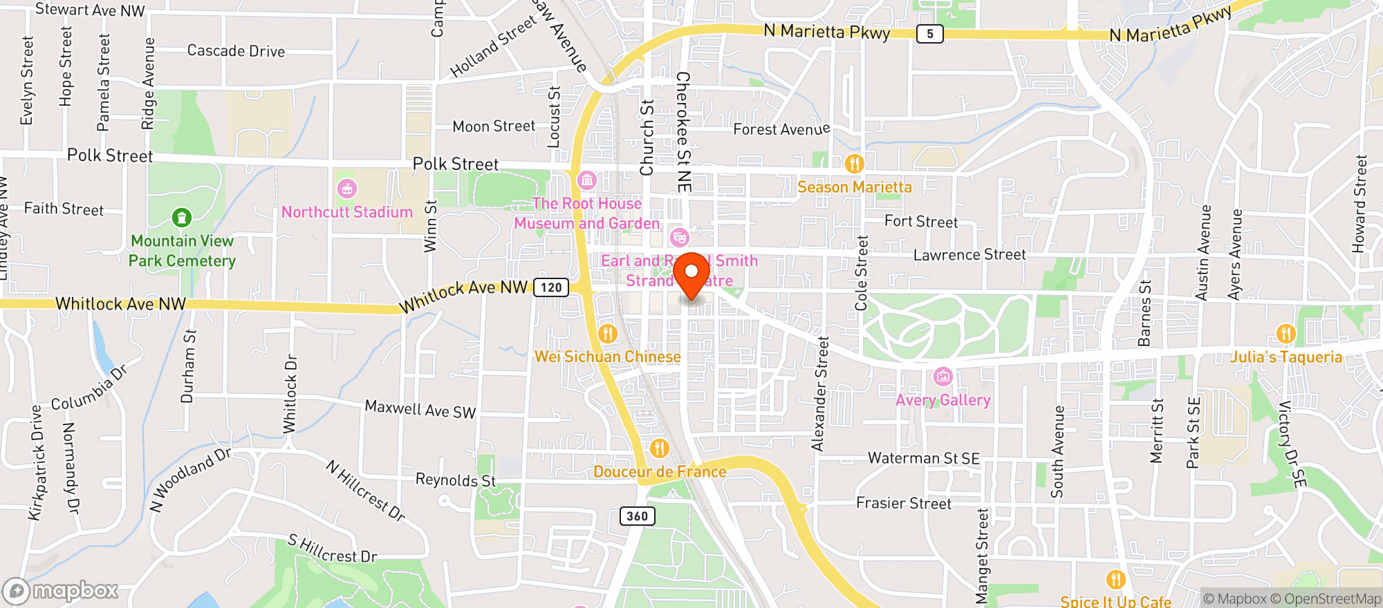 Map showing Firehouse Pub