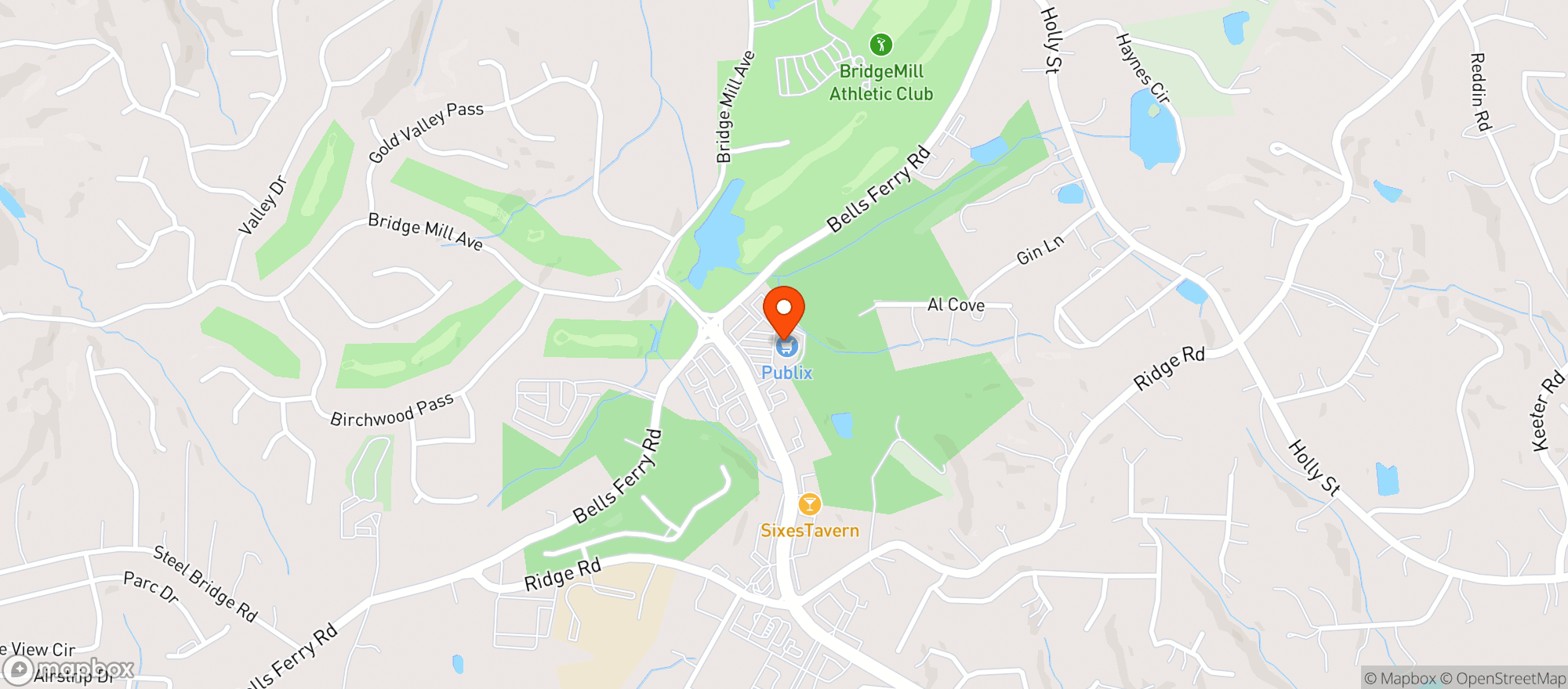 Map showing Wicked Wings