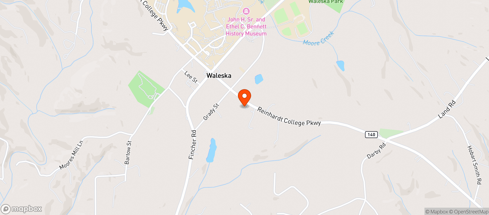 Map showing Waleska Liquor