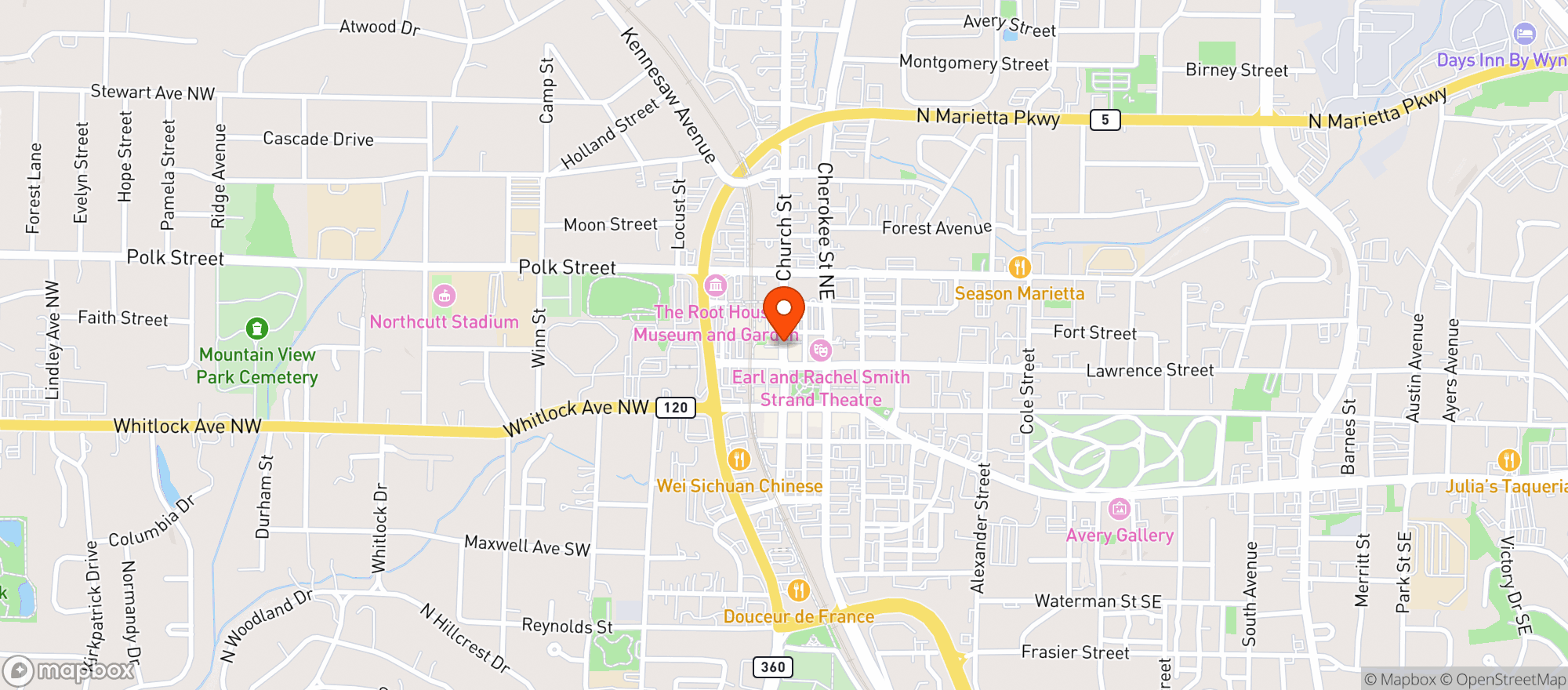 Map showing Gianni & Macs Ristorante