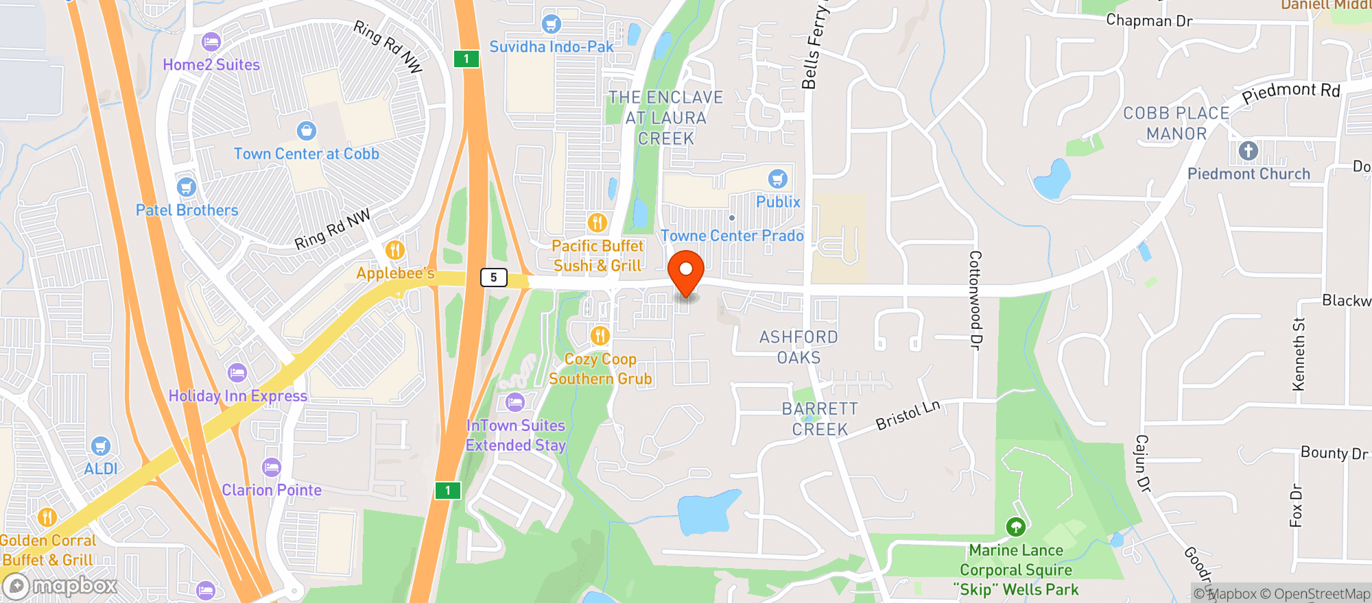 Map showing Quiktrip #775