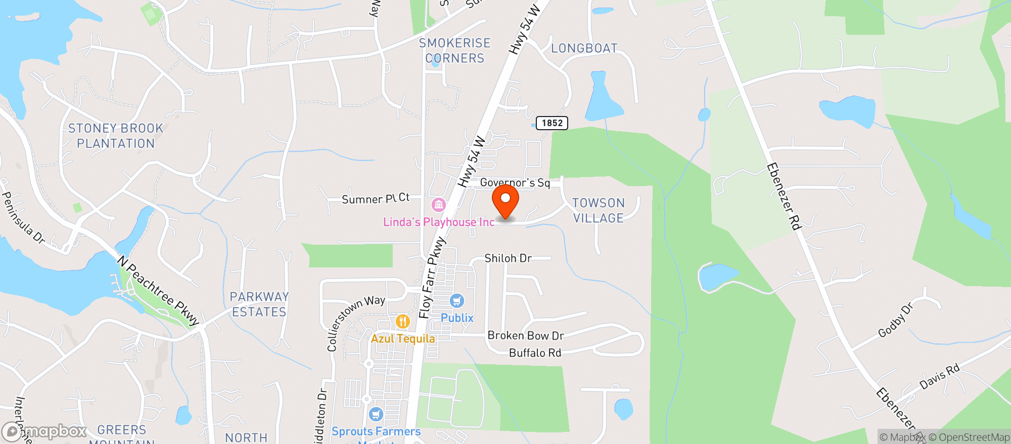 Map showing Publix Super Market #546