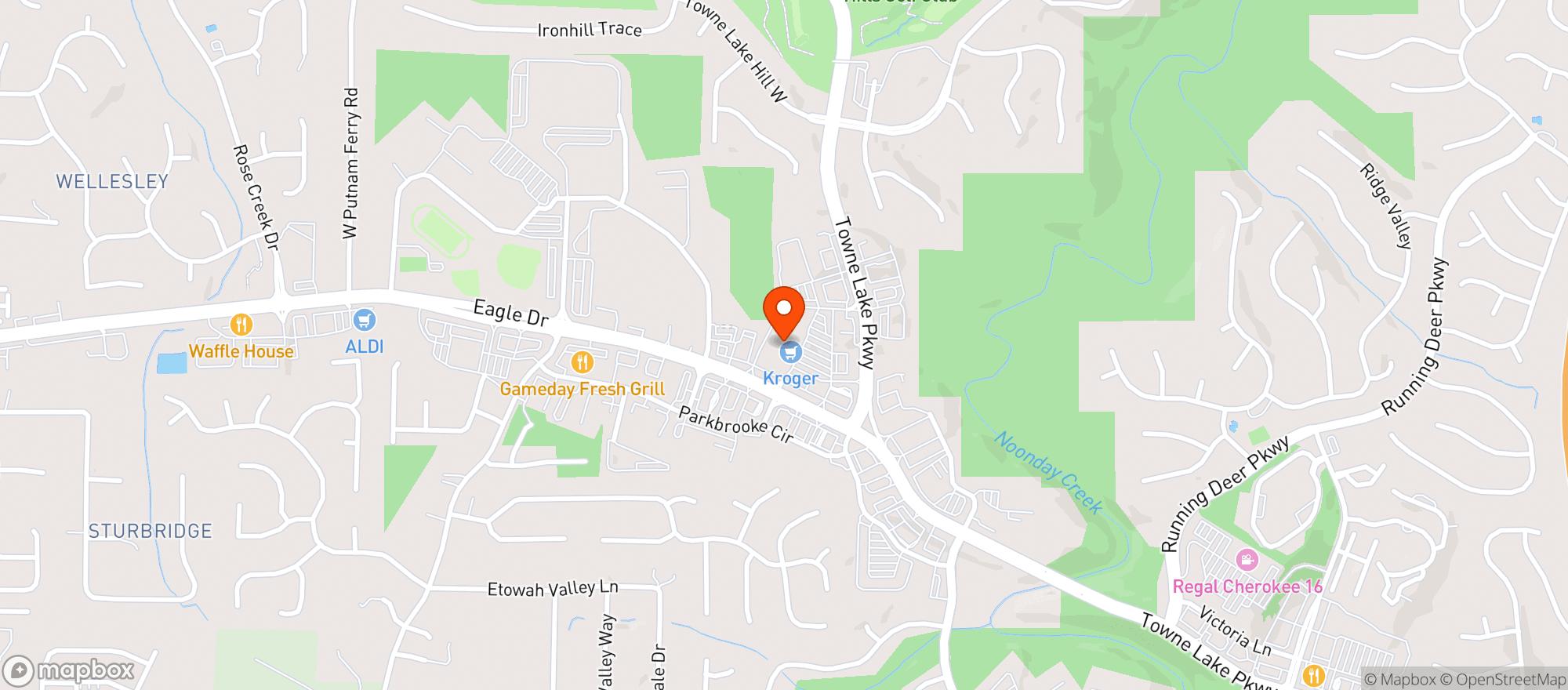 Map showing Kroger