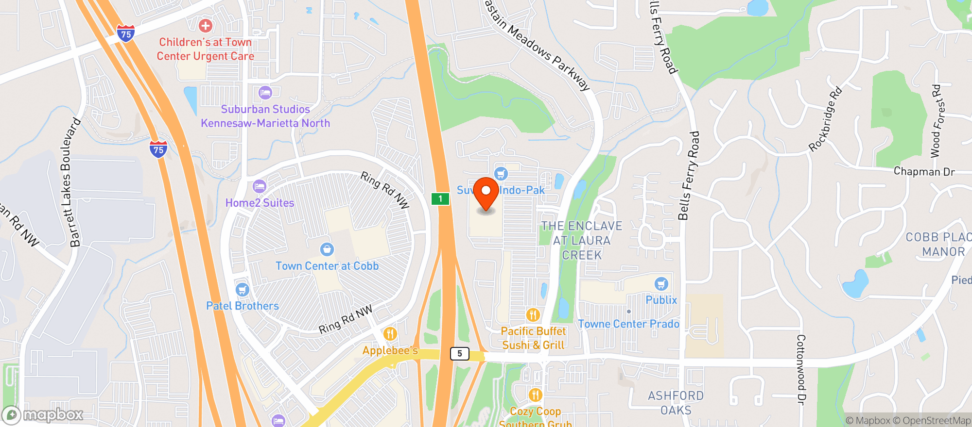 Map showing Walmart Supercenter