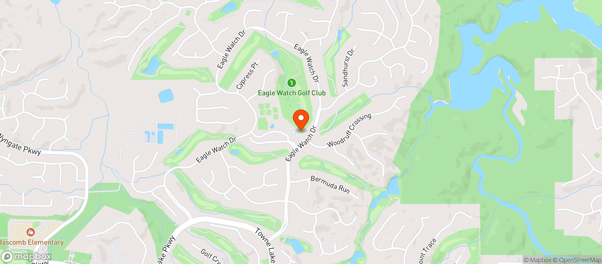 Map showing Eagle Watch Golf Club