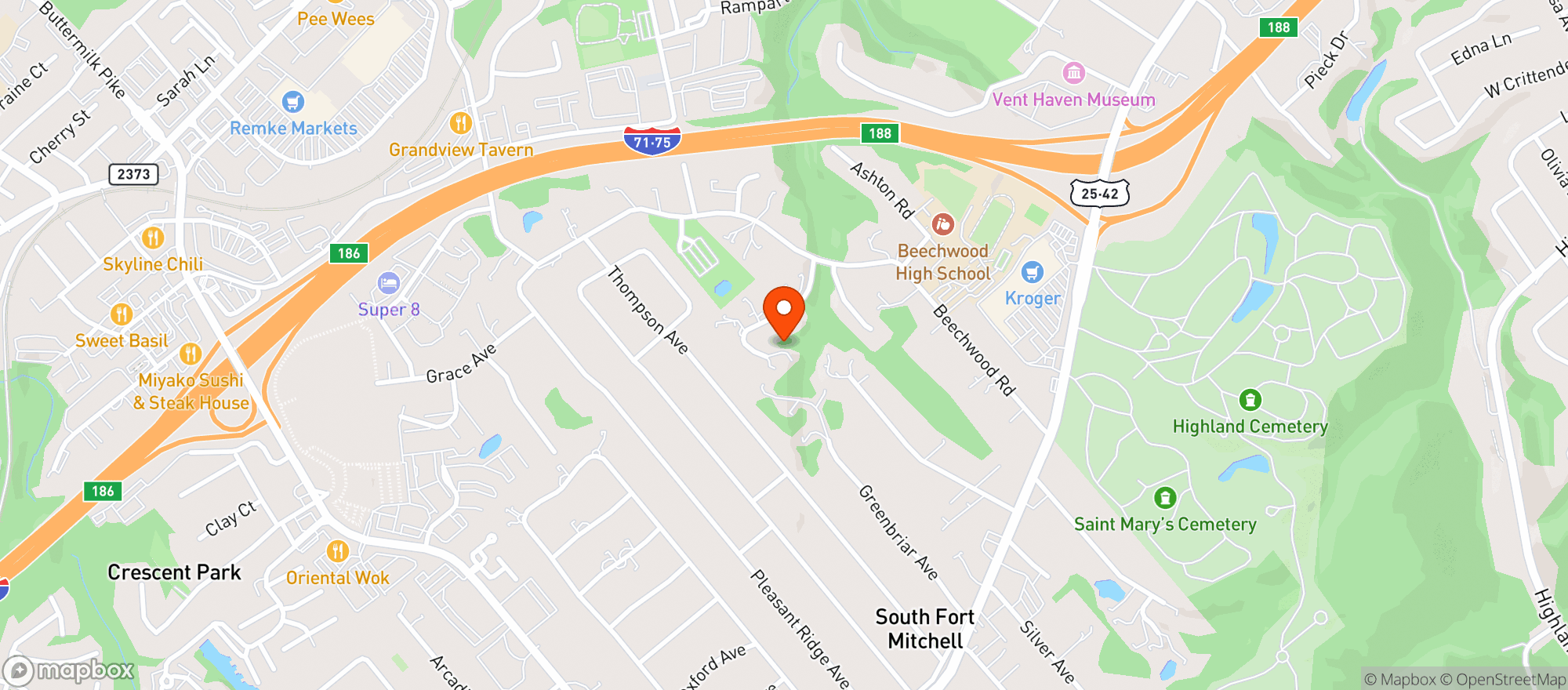 Map showing Jims Fine Wine and Spirits