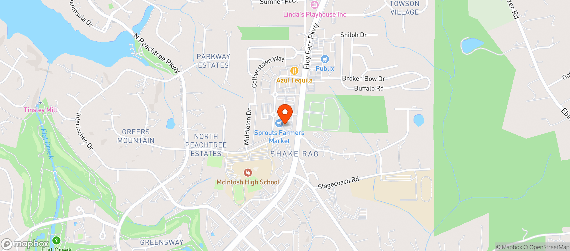Map showing Sprouts Farmers Market