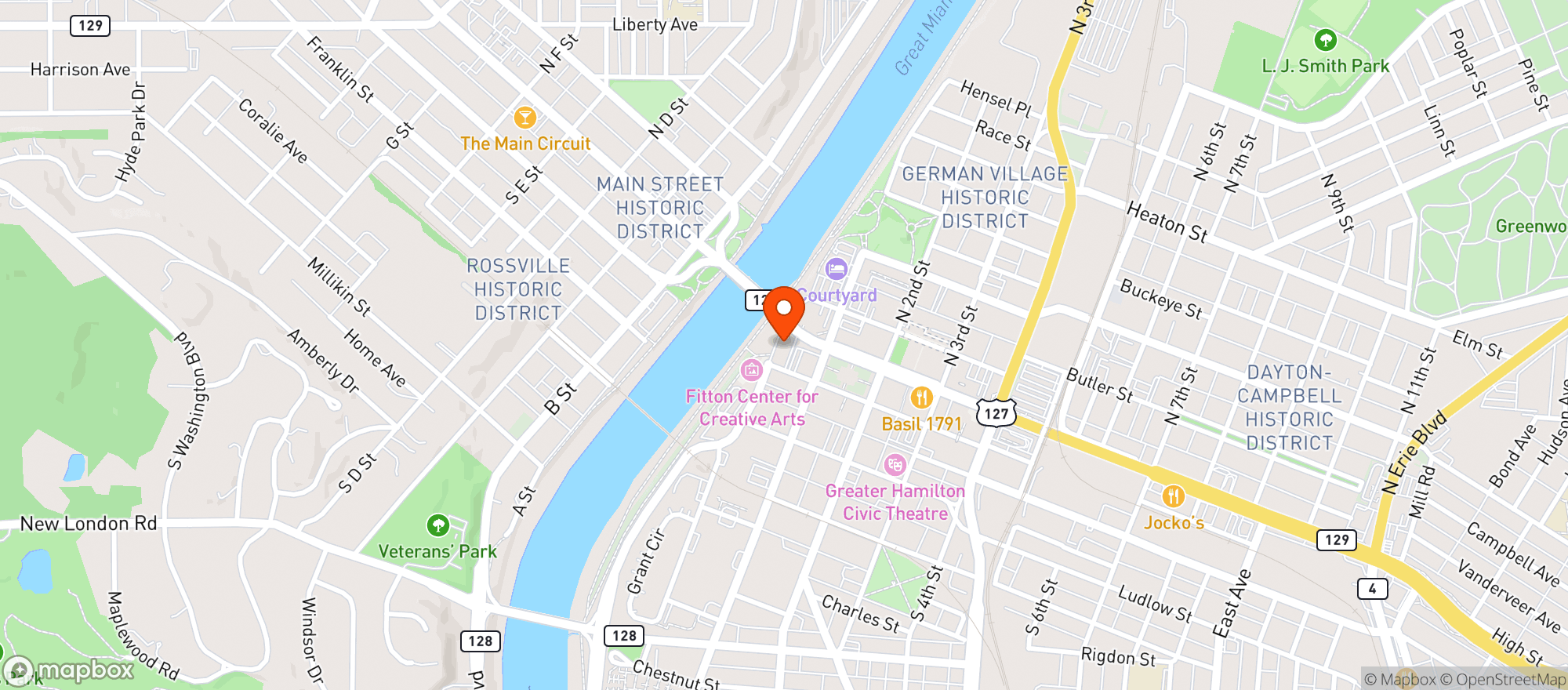 Map showing The Well House Hotel